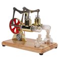 thumbnail image 4 of Stirling Engine Model, Hot Air Stirling Engine Twin Flywheels Education Toy Electricity Power Generator, Flywheels Education Toy Scientific Physical Model, 4 of 8