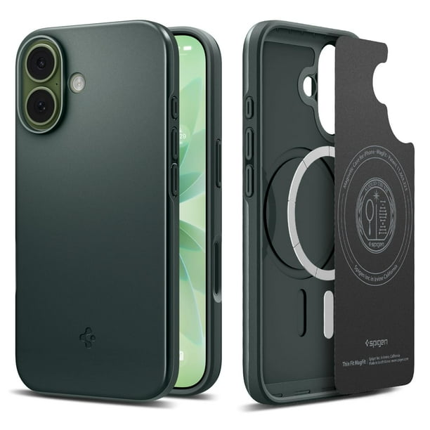 Funda Spigen Thin Fit MagFit Verde Abyss para iPhone 17