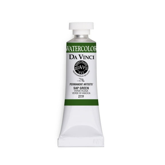Da Vinci Paints Professional Watercolor, 15ml Tube, Sap Green