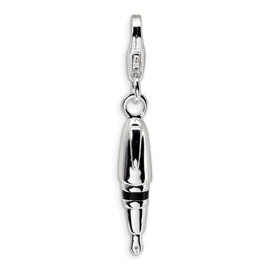 Jewelry Adviser Sterling Silver 3-D Enameled Pen w/Lobster Clasp Charm