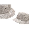 thumbnail image 6 of Daisy Rose Bucket Hat - Unisex Packable Summer Travel Beach Sun Hat - Cream Snake, 6 of 7