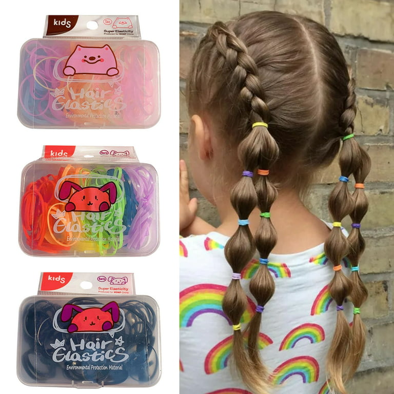  Youxuan Kids Elastics No Damage Colored Hair Bands Fashion  Girls Hair Ties 1000 Count Small Size : Beauty & Personal Care