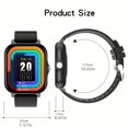 thumbnail image 3 of Venta Caliente 1.85 Pulgadas Pantalla Grande Pantalla Completa Táctil Con Banda De Acero Milanés Para Hombres Y Mujeres Deportes Reloj Inteligente En 2023, Con Una Correa Original De Silicona Para Hac, 3 of 4