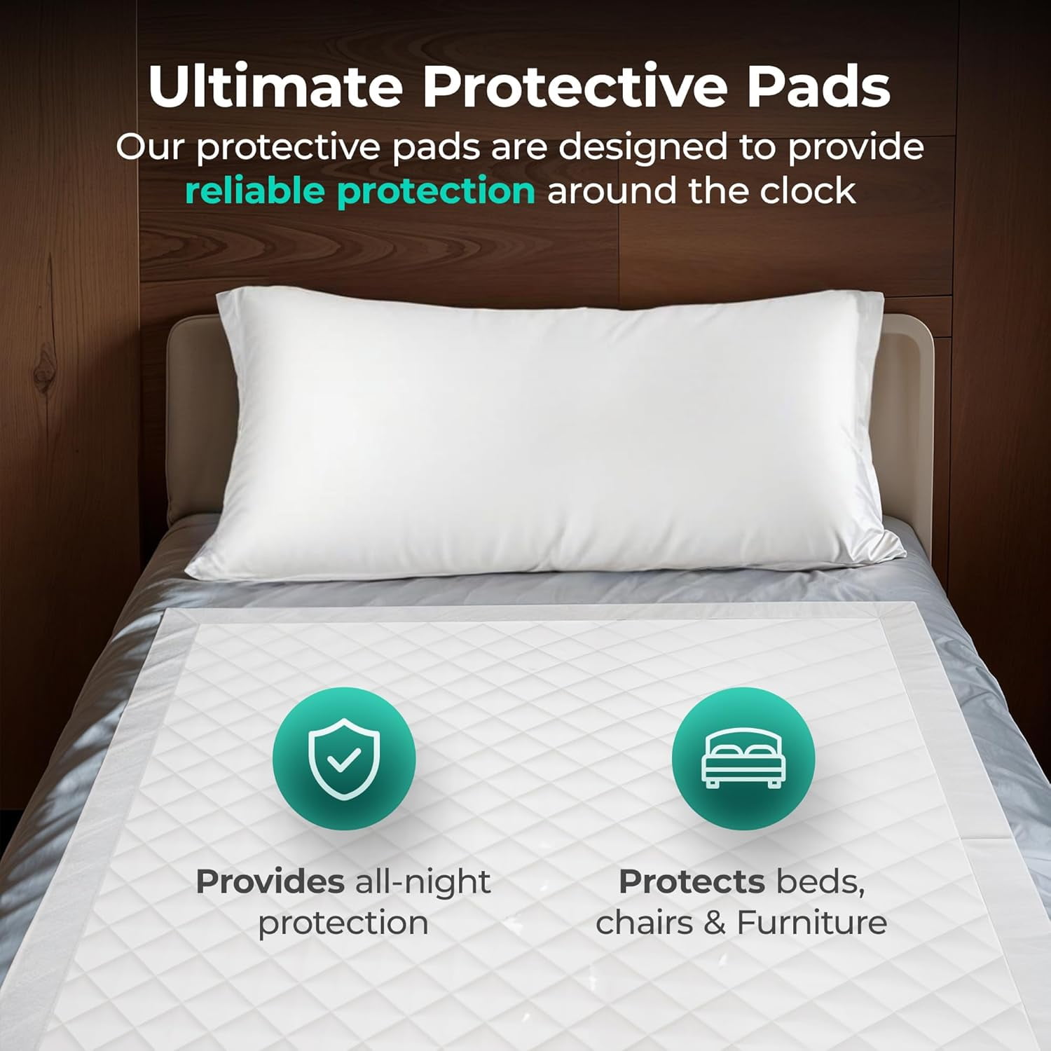 SAFEWAY USA Bed Underpads for Adults — Absorbent Disposable Pad for Mattress, For Incontinence & Bedwetting for Hospital & Home Use Preferred by Caregivers, Holds Up to 400 lbs — (36"x36", 90 Count)