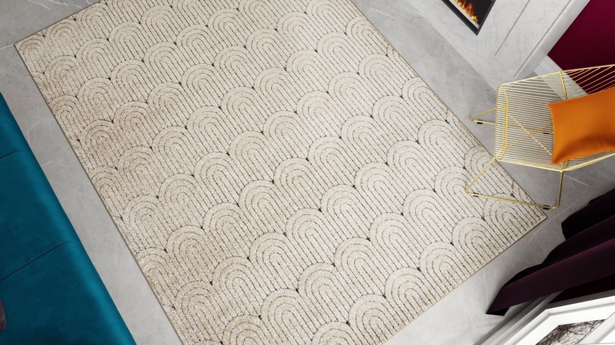 Rugs America Chanai CN40D Contemporary Geometric 5'0" X 7'0" Area Rug