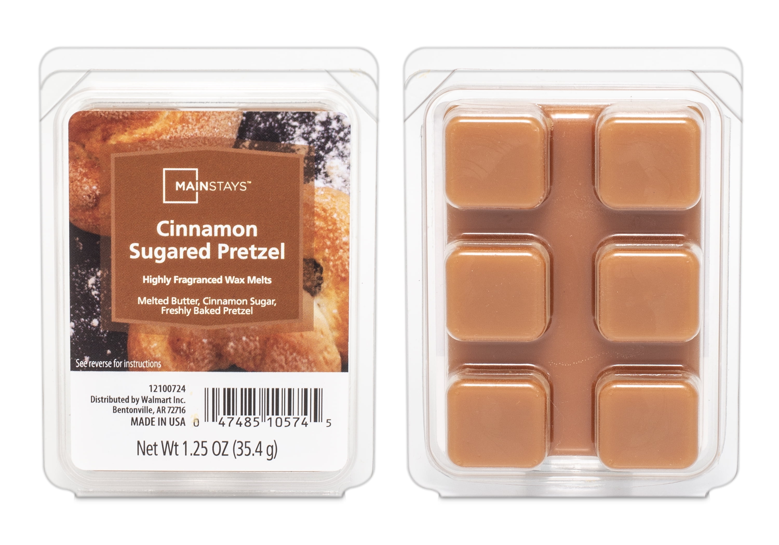 (3 pack) Mainstays Cinnamon Sugared Pretzel Scented Wax Melt, 1.25 oz
