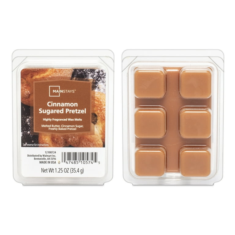 Mainstays Cinnamon Sugared Pretzel Wax Melts 1.25 oz with Bakery