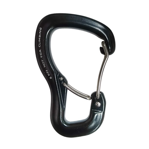 Pinza para mosquetón de hamaca multifunción, equipo de montañismo, seguridad, resistente, 8kN, doble, elástico, alambre de acero, puerta ligera para Sunnimix Hamaca Mosquetón