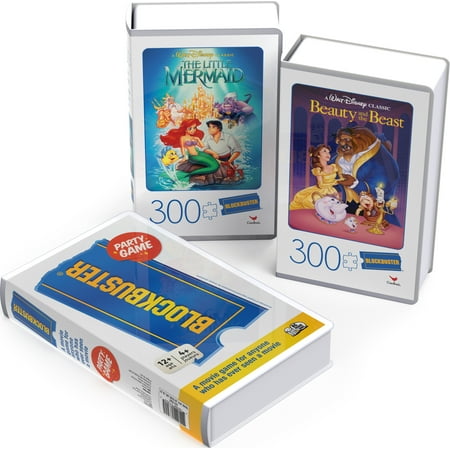 Blockbuster, 300-Piece Disney Puzzles & Party Game Bundle for Families