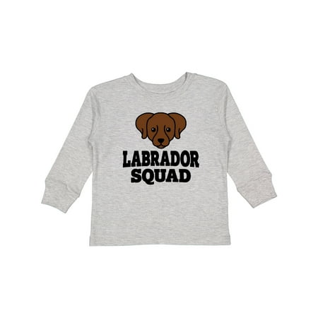 

Inktastic Dog Chocolate Labrador Squad Gift Toddler Boy or Toddler Girl Long Sleeve T-Shirt