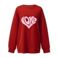 thumbnail image 3 of WEAIXIMIUNG Sweat-Shirt Noir pour Femmes Mode Extérieure Imprimé Saint-Valentin Ample Col Rond Manches Longues Hoodie 6, 3 of 4