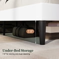 thumbnail image 5 of Amolife Queen Size Bed Frame, Platform Bed with RGB LED Lights & Charging Station, Velvet Wingback Headboard, Easy Assembly, No Box Spring Needed, White, 5 of 9