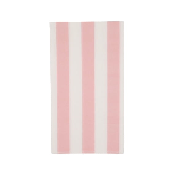 Bonjour Fête Light Pink Stripe  Paper Guest Towel Napkins, Disposable Party Supplies, 20 Count, Baby Shower, Spring, Birthday