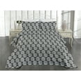 thumbnail image 2 of Ambesonne Palm Leaf Quilted Coverlet 3 Pcs, Monochrome Leaves Exotic, King Size, Black and White, 2 of 4