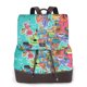 thumbnail image 1 of Balery Cartoon Map Of Europe Mochila de Cuero para Mujeres, Gran Capacidad, Bolsa de Viaje Multifuncional, Mochila de Cuero y Bolsa de Hombro para Mujeres, 1 of 4