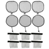 Hemoton Black Elastic Drawstring Hair Net Cap for Weaving, Ponytail, Wig Making - 1 Set of Hair Styling Tools