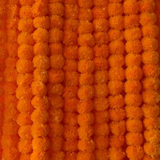 Guirnalda de caléndula artificial The Art Box, 10 unidades, 1,4 m, color naranja oscuro