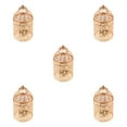 thumbnail image 3 of Guardoinrt Electroplated Metal Birdcage Shape Tea Light B- Candle Holder Rose Gold Type B 5Set, 3 of 6