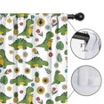 thumbnail image 4 of Blackout Kids Curtains,White Green Dinosaurs Floral Pattern Childrens Insulated Curtains Set Of 2,Bedroom Essentials,Toddler Room Decor 42"x54", 4 of 5