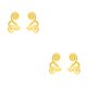 thumbnail image 3 of Sonducket Pendientes de aleación para mujer, 1 par, decorativos con estilo, de Color sólido que no se desvanecen, para niñas, damas, fiesta, Oro 2piezas, 3 of 6