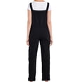 thumbnail image 4 of GSPCLAM Draswting Overalls for Women Loose Fit Fall Straight-Leg Plus Size Jumpsuits for Vacation Solid Color Soft Pants Black 3XL, 4 of 4