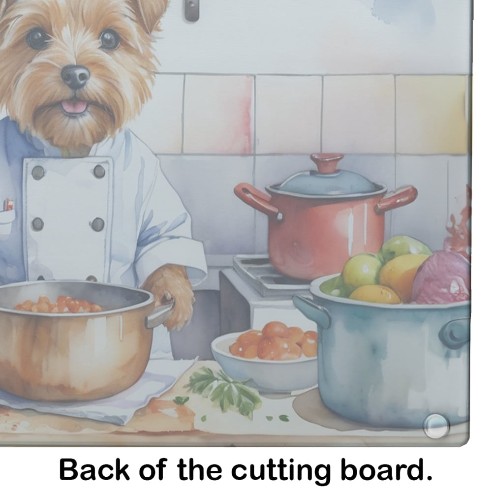 Norfolk Terrier The Chef Glass Cutting Board 12 in x 15 in