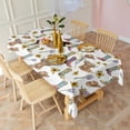 thumbnail image 3 of Highland Cow Sunflower Boot Hat Pattern Rectangle Tablecloth 60"x120",Waterproof Polyester Rectangle Table Cloth, Wipeable Spillproof Polyester Tablecloth for Dining, Camping, Indoor and Outdoor, 3 of 6