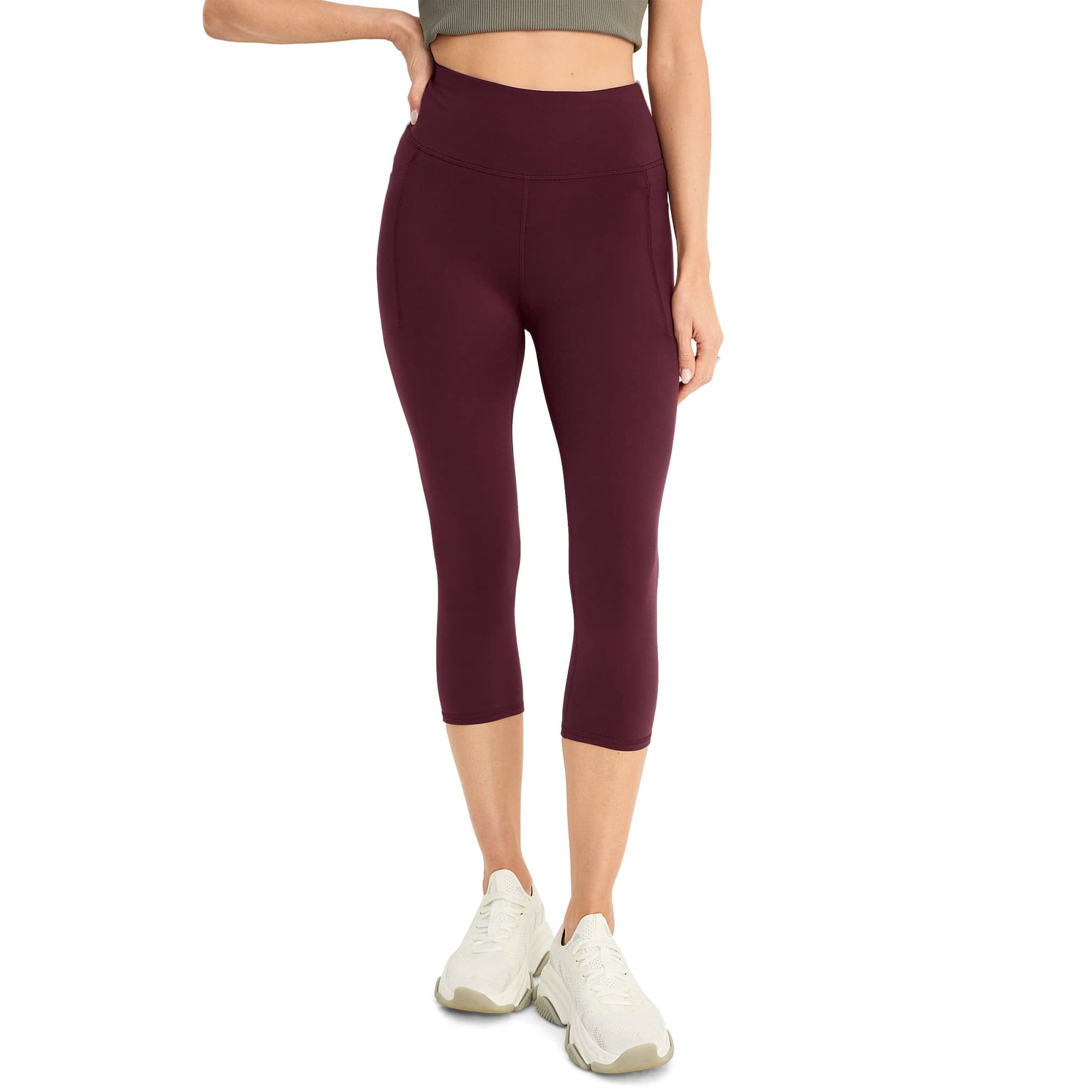Jockey EVERACTIVE Capri Leggings in Deep Sangria