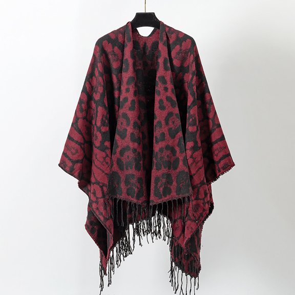 Wancir Women's Shawl Wraps Open Front Poncho Cape Oversized Sweaters Casual Cardigan Shawls for Fall Winter