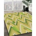 thumbnail image 3 of Ahgly Company Machine Washable Indoor Square Transitional Bold Yellow Area Rugs, 8' Square, 3 of 7