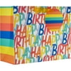 Jillson & Roberts Large Gift Bags, Rainbow Birthday (60 Pcs)
