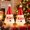 2PCS Red1, variant on Vintage Santa Claus Lighted Tree Figurine - 7.87 in Resin Tabletop Christmas Decor, Battery Operated Retro Santa Statue for Holiday Mantle Shelf Home Party