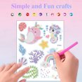 thumbnail image 4 of Children's Diamond Painting Set, Cartoon Unicorn Children's DIY Handmade Diamond Water Cup Stickers, 6-12 Year Old Girls' Diamond Art and Handicrafts, 4 of 9