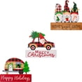 thumbnail image 4 of 3pcs Christmas Table Wood Sign Cartoon Xmas Table Centerpiece Wood Table Sign Decoration, 4 of 9