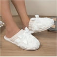 thumbnail image 5 of Women's Bow Memory Foam Slippers Warm Slip On Faux Fur House Slippers, 5 of 5