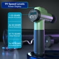 thumbnail image 4 of Cshidworld Deep Tissue Massage Gun, Upgrade 99 Speed Back Massager with 10 Massages Heads & Silent Brush Motor, Percussion for Pain Relief, Quiet Electric for Relaxation - Green, 4 of 7