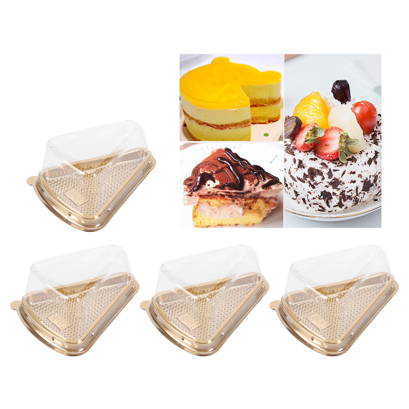 Plastic Cake Slice Boxes 100pcs Clear Cake Slice Containers Individual