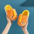 thumbnail image 4 of Ccpelsie Toddler Slippers Boys Girls House Shoes Cute Slipper for Home Indoor Winter Bedroom Non Slip Soft Warm shoes(Orange,13.5), 4 of 5