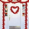 thumbnail image 4 of Valentine's Day Christmas Heart Tinsel Garland, 50FT Red Valentines Heart Tinsel Garland Twist Metallic Hanging Garland Tree Indoor Outdoor Wedding Valentine Christmas Decorations, 4 of 9