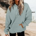 thumbnail image 2 of Lenpel Sweatshirts for Women Fall Winter Long Sleeve Oversized Hoodies Pullover Outfits Thermal Causal Tops, 2 of 5