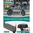 thumbnail image 3 of GOTRAX FLEX CAMPUS Adults Electric Scooter with Seat, 14"/350W(Peak 500W)/25kph Foldable Commuter E-Scooter with Carry Basket Black, 3 of 6