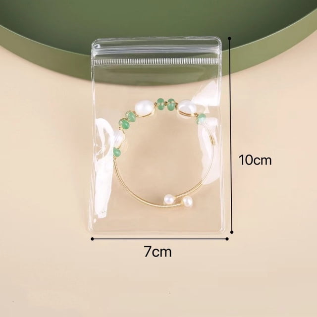 BUYISI Sealed Jewelry Storage Bags for Earrings Thickened Pvc Material for Protection 46 Threads 7*10
