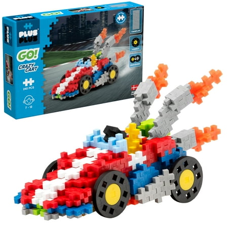 UPC: 0810265031745 | Plus-Plus – Instructed Construction Stem Building Set – 240 Pc GO! Crazy Cart
