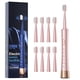 thumbnail image 1 of AJELU Cepillo de dientes eléctrico sónico para adultos, cepillo de dientes sónico recargable por USB con 8 cabezales, temporizador inteligente, 5 modos, carga rápida de 2 horas últimos 30 días, rosa, 1 of 5
