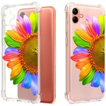 CoverON Phone Design For Samsung Galaxy A04 Case, Clear Flexible Soft Rubber Slim TPU Cover, SunFlower