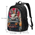thumbnail image 5 of Xecao Vibrant Bunny Ride for Travel Laptop Backpack, USB-Charging-Enabled, Spacious Business Backpack for Men and Women,College School Computer Bag, 5 of 7
