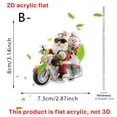 thumbnail image 3 of ToyKingdee Santa and Frosty Motorcycle Hanging Ornament - Hand Crafted Hand Painted Blown Glass Decorations for Christmas Trees - Glitter Dusted Nostalgic Christmas Tree Ornaments, 3 of 3