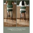 thumbnail image 3 of VASAGLE EKHO Collection - Bar Stools Set of 2, Swivel Counter  Stools with Backs, Synthetic Leather with Stitching, Mid-Century Modern, 30-inch Tall, Forest Green, 3 of 6