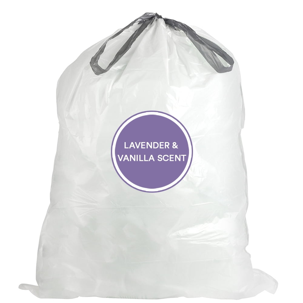 Plasticplace 4 Gallon Scented Garbage Can Liners, Lavender and Soft