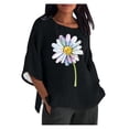 thumbnail image 1 of Birdeem Blouses pour Femmes Alzheimer Mode Décontractée Manches 3/4 Imprimé Coton Ample Blouse Haut, 1 of 1